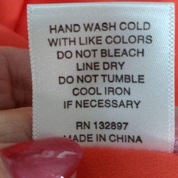 Rose & Olive bright peach blouse.  XS. Beautiful color. - Picture 7 of 8